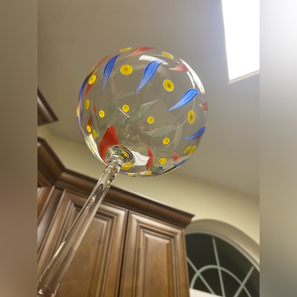 Set of 3 POTTERY BARN Glass Hand Blown Balloon Wine/Water Glasses-PBY39 - Picture 11 of 16